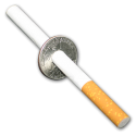 Cigarette-thru-Quarter