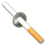 Cigarette-thru-Quarter