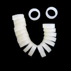 25 Folding Quarter Rubber Bands